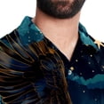 thumbnail image 5 of Starry bird Men's Short Sleeve Shirts, Casual, Printed, Button Down, Beach Shirt - Spread Collar Tops for Summer Beach Fun, 5 of 6