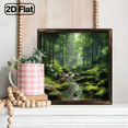 thumbnail image 6 of 2D Flat, d Forest River Landscape Wall Art Decor, 8x8 Inch Heart Hanging Decorative Wall Plaque, Nature Scene Wooden Hanging Ornament for Bedroom Living Room, Unique Gift for F, 6 of 9