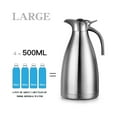 thumbnail image 7 of OFEFE 68 oz Stainless Steel Coffee Thermal Carafe,Coffee Thermos/Double Walled Vacuum Thermos Insulated / 12 Hour Heat Retention / 2 Liters (Silver), 7 of 7