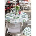 thumbnail image 5 of Outdoor Tablecloths with Umbrella Hole & Zipper, Sage Green Coastal Round Tablecloths 60 Inch, Coral Starfish Seaside Summer Beach Waterproof Table Cloth, Patio/Pool/Picnic Table Covers, 5 of 8
