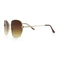 thumbnail image 6 of Womens Curved Concave Face Rectangle Oversized Metal Rim Sunglasses Gold - Brown, 6 of 7