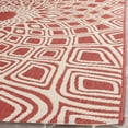 thumbnail image 6 of SAFAVIEH Courtyard Thane Nautical Indoor/Outdoor Area Rug, 8' x 11', Red/Beige, 6 of 12