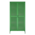 thumbnail image 4 of Novogratz Channing Tall 2 Door Storage Cabinet-Mesh Metal Locker, Kelly Green, 4 of 16
