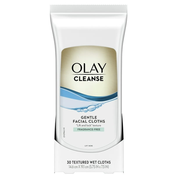 Olay Paños Faciales Suaves Cleanse, sin Fragancia, 30 Unidades