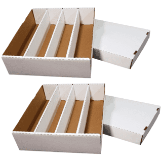 6 Stylish Colorful Cardboard Trading Card Storage Box Combo, Card