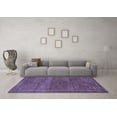 thumbnail image 3 of Ahgly Company Machine Washable Indoor Round Abstract Blue Modern Area Rugs, 8' Round, 3 of 4