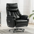 thumbnail image 2 of Kinnls Coast Fully Reclining Modern Minimalist Ergonomic Office Chair (Black）, 2 of 16