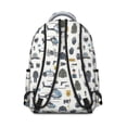 thumbnail image 3 of Police and Helicopter White Pattern Backpack for School, Cute School Bag with Adjustable Shoulder Straps and Padded Back, 15.3"x11"x7.1", 3 of 5