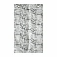 thumbnail image 1 of Animal Hanging Pocket Organizer, Continuous Vintage Engraved Style Sketch Drawn Pattern of Wild Creature, Printed Polyester Storage Bag with Pockets, 21" x 31", Charcoal Grey and White, 1 of 2
