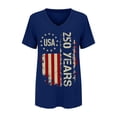 thumbnail image 3 of CONZONE Womens Usa 250Th Anniversary T-Shirts Short Sleeve July 4Th T Shirts for Women Casual Crew Neck Patriotic Usa Letter Graphic Lightweight Tees Soft Cozy Dailywear, 3 of 5