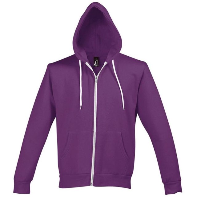 SOLS - Sudadera con capucha y cremallera Modelo Silver Unisex (Púrpura) SOLS UTPC342_purple