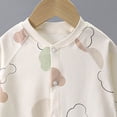 thumbnail image 3 of larppty Soft 3-24 Months Unisex Footless Newborn Baby Sleepers Pajamas Romper Boys Girls Long Sleeve(Khaki), 3 of 4