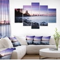 thumbnail image 1 of Rocky Burleigh Point in Blue - Extra Large Seascape Art Canvas, 1 of 3