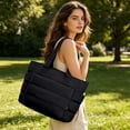 thumbnail image 6 of Tote Bag for Women Large Capacity Lightweight Puffer bag Water Resistant Multi Pocket Shoulder Bag For Work Office Travel Gym Yoga Daily, 6 of 6