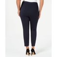 thumbnail image 3 of Anne Klein Womens Check Pull On Casual Leggings, Blue, Plus Size, 3X, 3 of 3