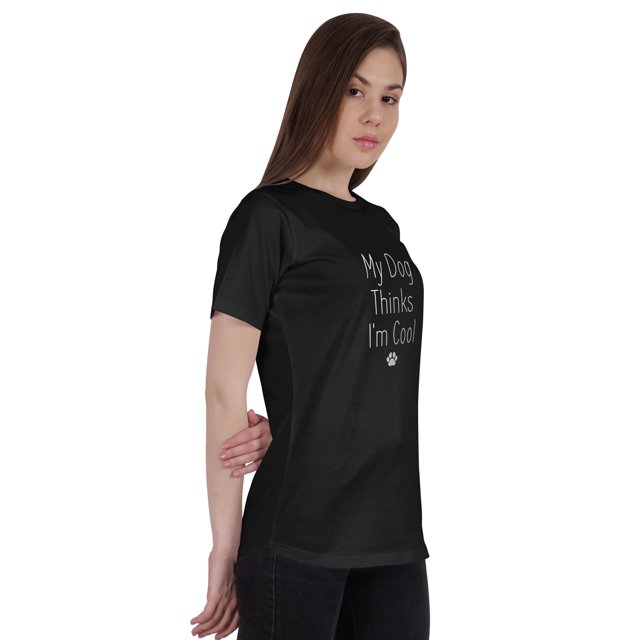 Inkmeso Femmes Citation Haut Mon Chien Pense Que Je Suis Cool T-Shirt Imprimé Graphique