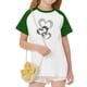thumbnail image 5 of Blusas y camisas de manga corta con cuello redondo para niños y niñas, blusa de manga corta con estampado de cuello redondo, 5 of 7