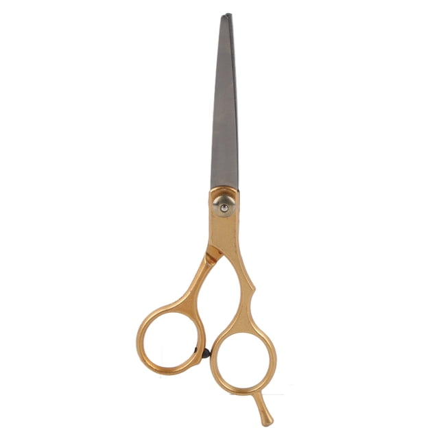 Tijeras profesionales para cortar cabello, tijeras de peluquero, salón familiar, herramienta de peluquería de dientes planos, color dorado