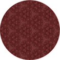 thumbnail image 1 of Ahgly Company Tapis Rond Lavable en Machine Intérieur Transitionnel Rouge Bordeaux, 4 Pieds Rond, 1 of 7