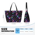 thumbnail image 4 of Fotbe Colorful Guitar Bolsa de Viaje para Playa - Resistente al Agua, Bolsa Tote de Gran Capacidad y Ligera con 7 Bolsillos para Mujeres y Hombres, 4 of 7