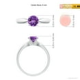 thumbnail image 4 of ANGARA Natural 0.8 Ct. Amethyst Solitaire Ring in 14K White Gold for Women (Ring Size: 5), 4 of 8