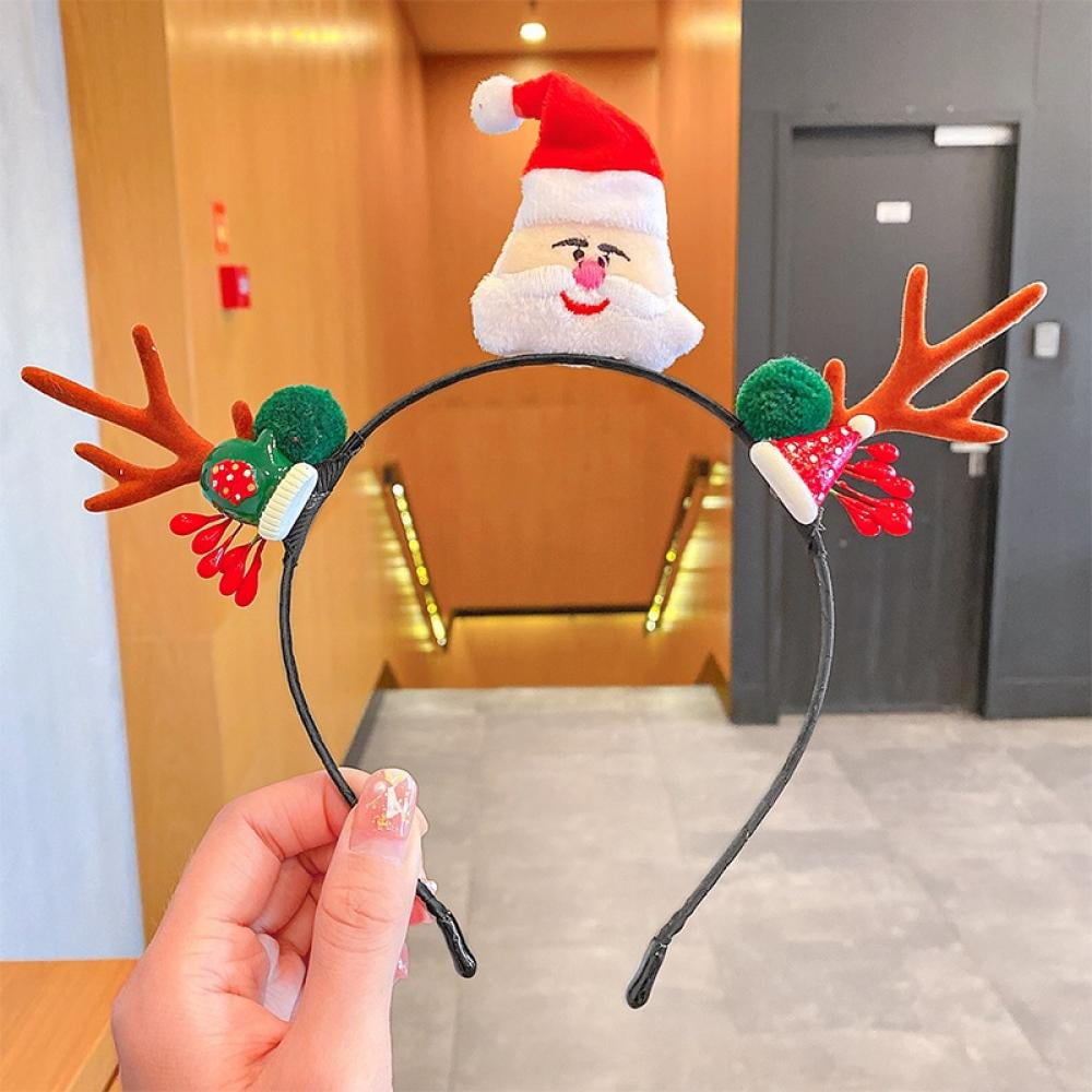 Xmas Hair Hoop Antlers Snowman Hairband Christmas Headband Hair Accessories