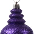 thumbnail image 2 of Vickerman 7" Purple 4-Finish Finial Ornament, 8 per Box, 2 of 5