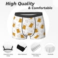 thumbnail image 2 of Men's Boxer Briefs, Beer print C Soft Comfy Mens Underwear Boxer Briefs Breathable With Widen Waist, 2 of 7