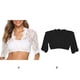 thumbnail image 3 of Jumpingount Mujeres Sexy chaleco encaje decorativo manga corta erótico hogar Hotel Night Club Bar fiesta señoras Stripper ropa interior Prendas para la parte del cuerpo Blanco METRO, 3 of 6