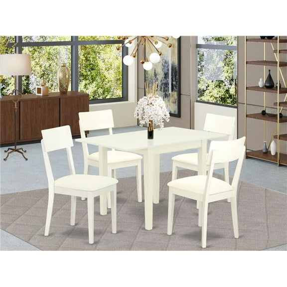 5 Piece Norden Modern Dining Table Set - Linen White