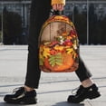 thumbnail image 2 of Rateoe Autumn Bouquet Pumpkin For Thanksgiving Pattern Student Backpack Water-resistant Backpack 15-inch Laptop Backpack Lightweight Adjustable School Backpack, 2 of 4