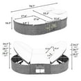 thumbnail image 7 of Outdoor Sun Bed Patio 2-Person Daybed ,Outdoor Bed Cushion with Cushions and Pillows,Adjustable Backrests and Foldable Cup Trays,2-Person Daybed for Garden, Lawn, Backyard, Poolside, Beige, 7 of 7