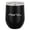 Black Silver, variant on FOMA FAMILY 12 oz Wine Tumbler - Mama with a Small Heart - Teal