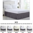 thumbnail image 2 of SGI bedding 9 inch Drop Wraparound Bed Skirt Queen Size - No Lifting Required, Adjustable Easy Fit Elastic Strap, Classic Gathered Styling Dust Ruffle, Fade Resistant -Dark Grey, 2 of 7