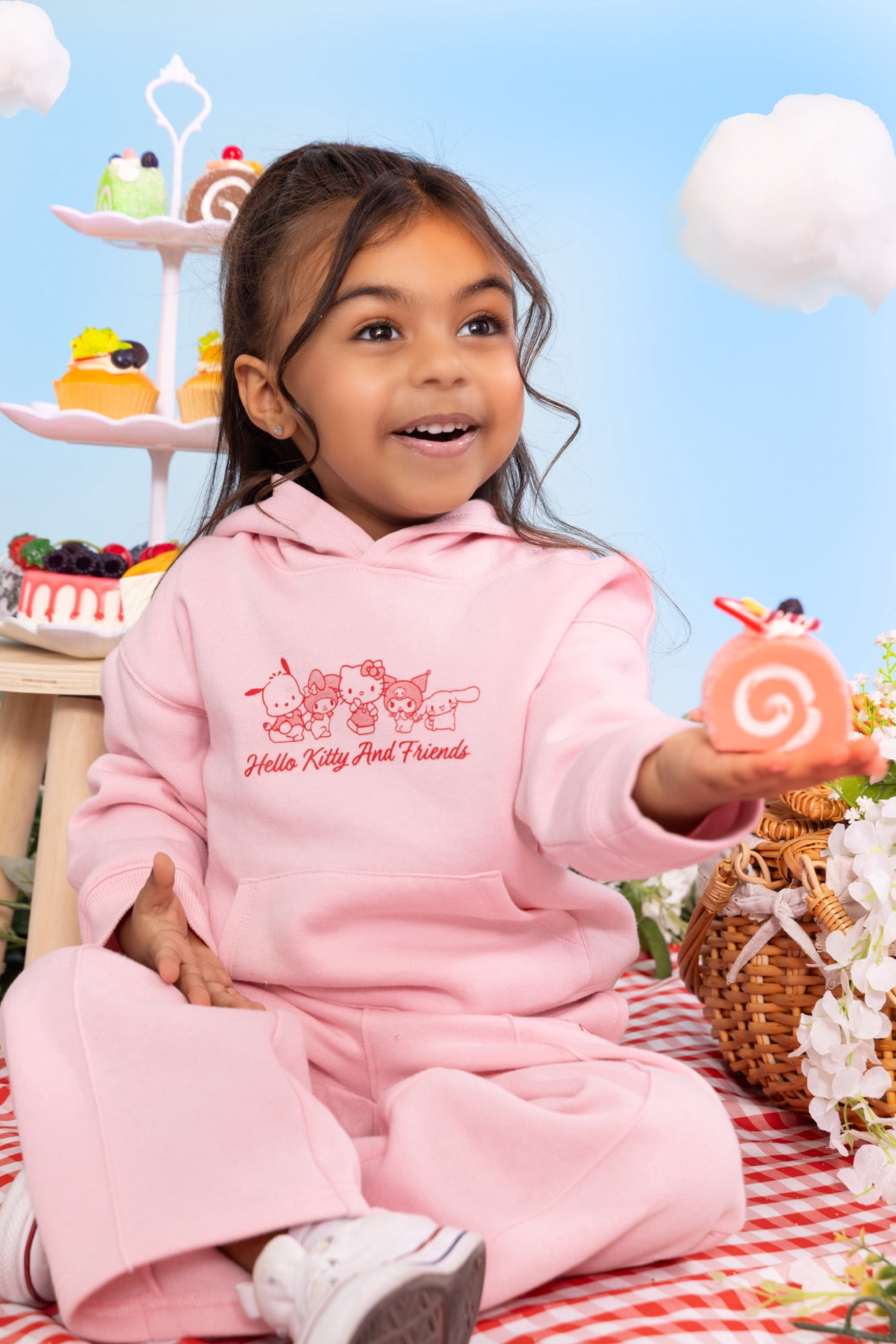 Wonder Nation x Hello Kitty Toddler Girls Graphic Sweatpants, Sizes 12M-5T