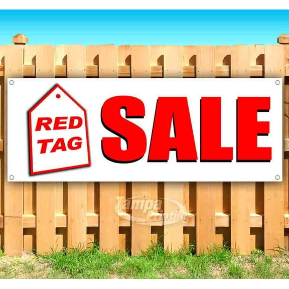Red Tag Sale 13 oz Vinyl Banner With Metal Grommets
