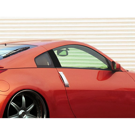 Rvinyl Pillar Post Window Trim Compatible with Nissan 350Z 2003-2009 - Carbon Fiber 3D (Black)