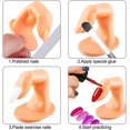thumbnail image 4 of Modelo de práctica de dedo falso, dedos para practicar uñas, dedos falsos de plástico, mano para practicar uñas de gel, modelo de práctica reutilizable para principiantes en el arte de uñas, 4 of 5