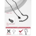thumbnail image 6 of FOCALOOK Black Chain Necklace for Women Stainless Steel Hypoallergenic Rolo Cable Replacement Chains for Pendant Jewelry Gift for Girlfriend 1.4MM 20", 6 of 7