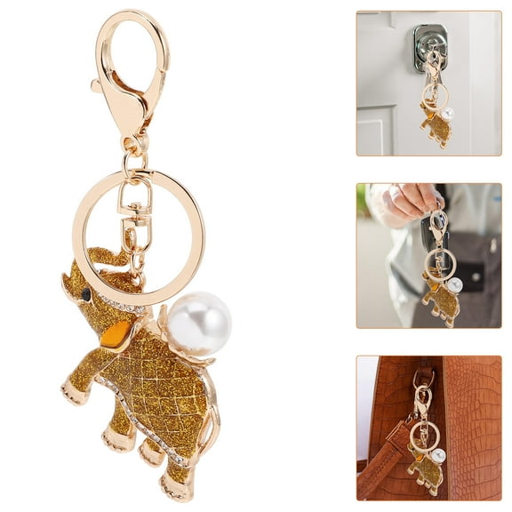 Keychain Holder Keychain Bag Rhinestone Animal Keychain Rhinestone Elephant Keychain Cute Animal Bag Charm For Women