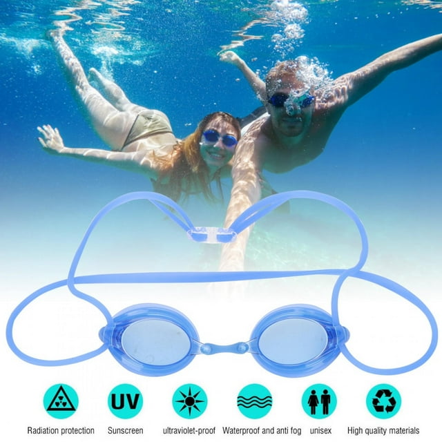 Gafas de Natación de Carreras ANGGREK Antivaho con Banda para la Cabeza Adulto