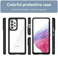 thumbnail image 2 of TECH CIRCLE for Samsung Galaxy A53 5G 6.5 inch Luxury Lightweight Shockproof Transparent Acrylic + TPU Hybrid Bumper Slim Shell Phone Case Cover,Black, 2 of 8