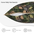 thumbnail image 5 of Haiem Camouflage Skulls Print Velvet Soft Solid Decorative Square Throw Pillow Covers Set with Elegant Piping Christmas Cushion Case for Sofa Bedroom Car-20"x20", 5 of 8