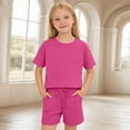thumbnail image 5 of Tiijoy Girls Casual Solid Plain Short Sleeve T Shirt and Shorts Set, Sizes 7-8, 5 of 5