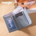 thumbnail image 6 of Wrangler Women's Wallet Minimalist Small Pocket Wallet Trifold Money Organizers Cute Ladies Wallet with Zipper Coin Pocket, Jean, 6 of 7