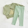 thumbnail image 3 of Owordtank Toddler Clothes for Baby Girls Cute Strawberry Long Sleeve Sweatshirt Pants Girls Warm Fall Winter Outfits Set, 3 of 8