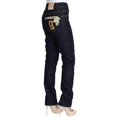thumbnail image 4 of Galliano Blue Regular Fit Sequined Cotton Denim Jeans, 4 of 10