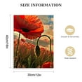 thumbnail image 2 of JRXY  Red Poppy Flower Wall Art Poppies Flower Field Sunset Landscape Canvas Prints Wall Decor Red Floral Picture for Bathroom Decor  12x16 in, 2 of 5