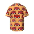 thumbnail image 2 of Fotbe Red Cars print Short Sleeve Button Down Shirts for Men Casual Summer Beach Wrinkle Free Shirt-Small, 2 of 7