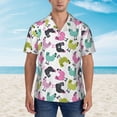 thumbnail image 5 of Uemuo Funny Chicken Printed Regular Fit Short Sleeve Casual Hawaiian Shirt for Men,Aloha shirt,Tropical shirt,Floral print shirt,Vacation Beach shirt-, 5 of 9